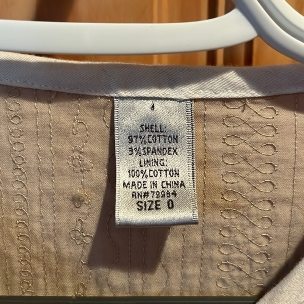 Chico's Cream Textured Open-Front Jacket 🧥 - Picture 4 of 4